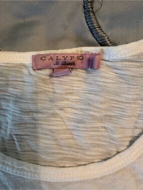 Calypso St Barth white short sleeve tee worn 1x  no wear high quality $150